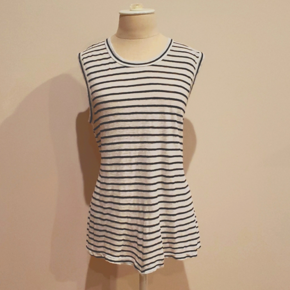 ALC black-and-white striped modern tank top